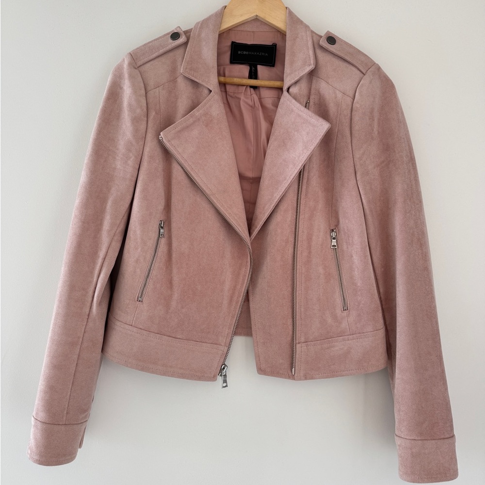 BCBGMaxAzria Blush Suede Jacket